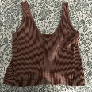 Brown Crop top
